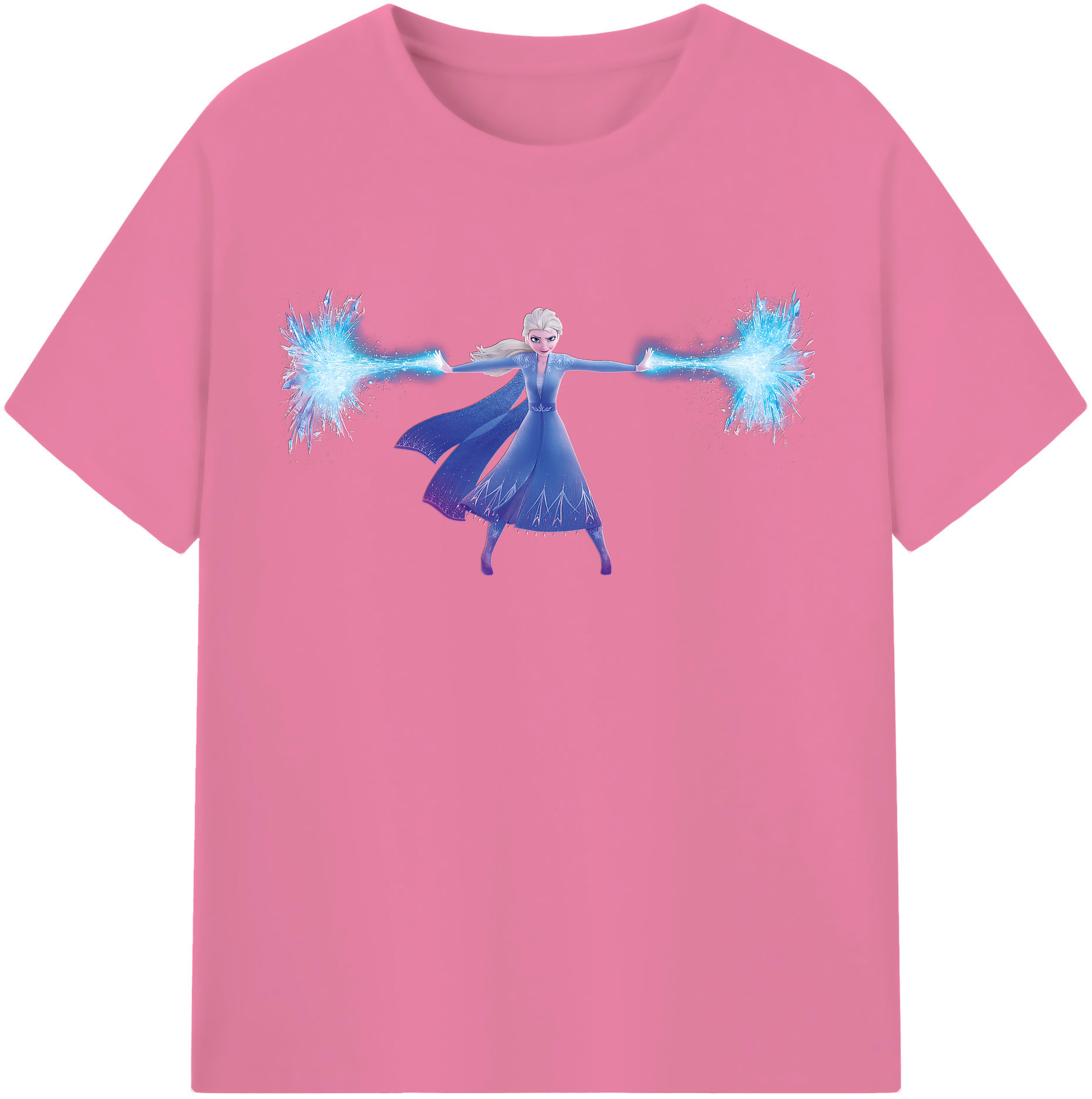 （画像用） アナと雪の女王 アンナ エルサ Frozen Anna Elsa 綿100％半袖Tシャツ（フロントプリント）
